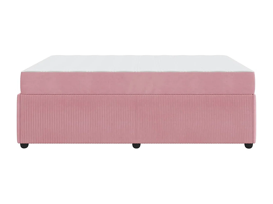 Cadre de lit avec matelas Rose 160 x 200 cm Velours