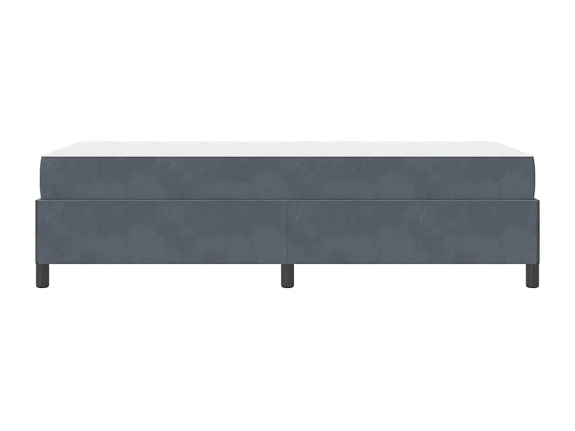 Cadre de lit Gris foncé, gris et blanc 90 x 200 cm Velours