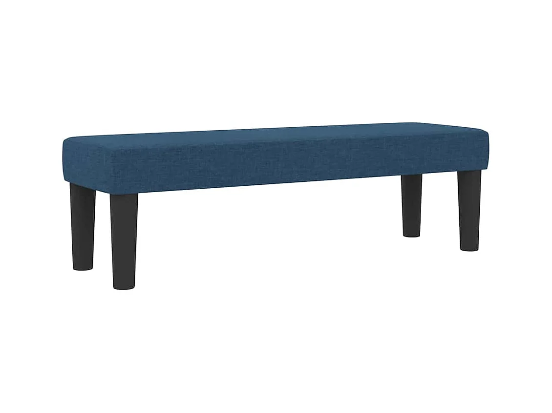 Cadre de lit avec matelas Bleu 120 x 200 cm tissu