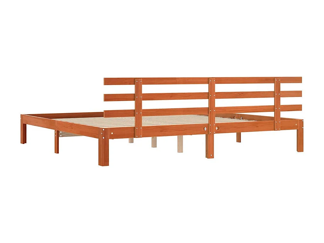 Bedframe Wasbruin 200 x 200 cm Massief grenenhout