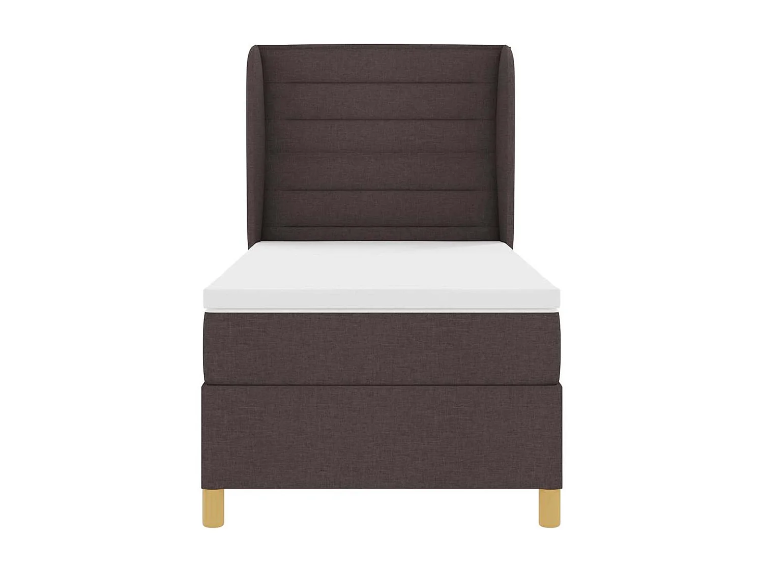 Cama con Somier y Colchón Gris Oscuro 90x190 cm de Tela