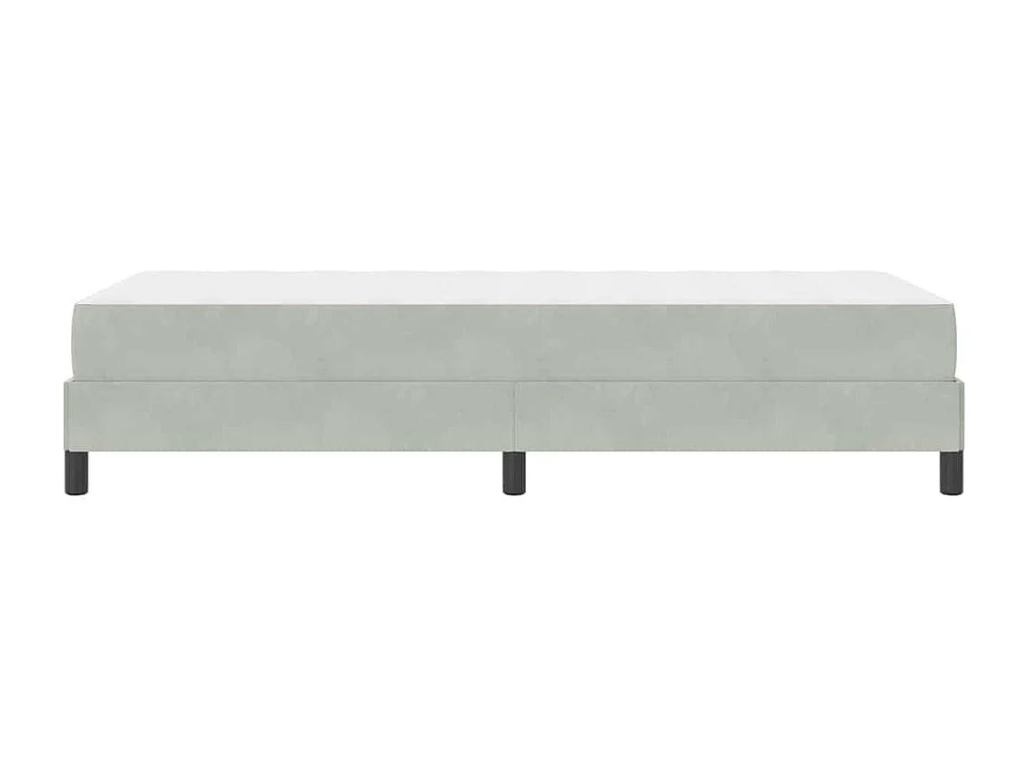 Cadre de lit avec matelas Gris clair 80 x 200 cm Velours