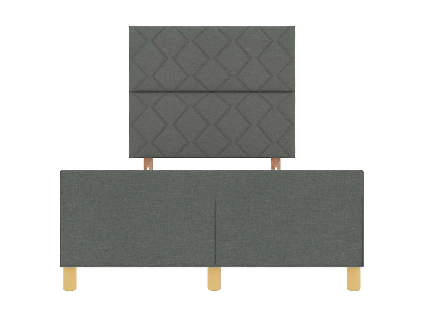 Estrutura da Cama Cinzento escuro 120 x 190 cm tecido