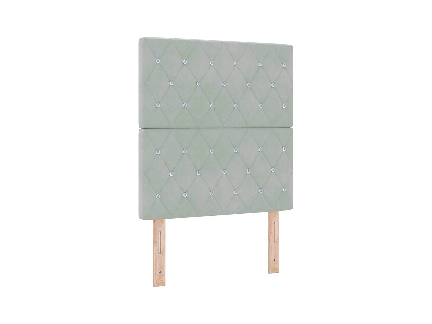 Cama tipo Box Spring Gris claro 80 x 200 cm Terciopelo