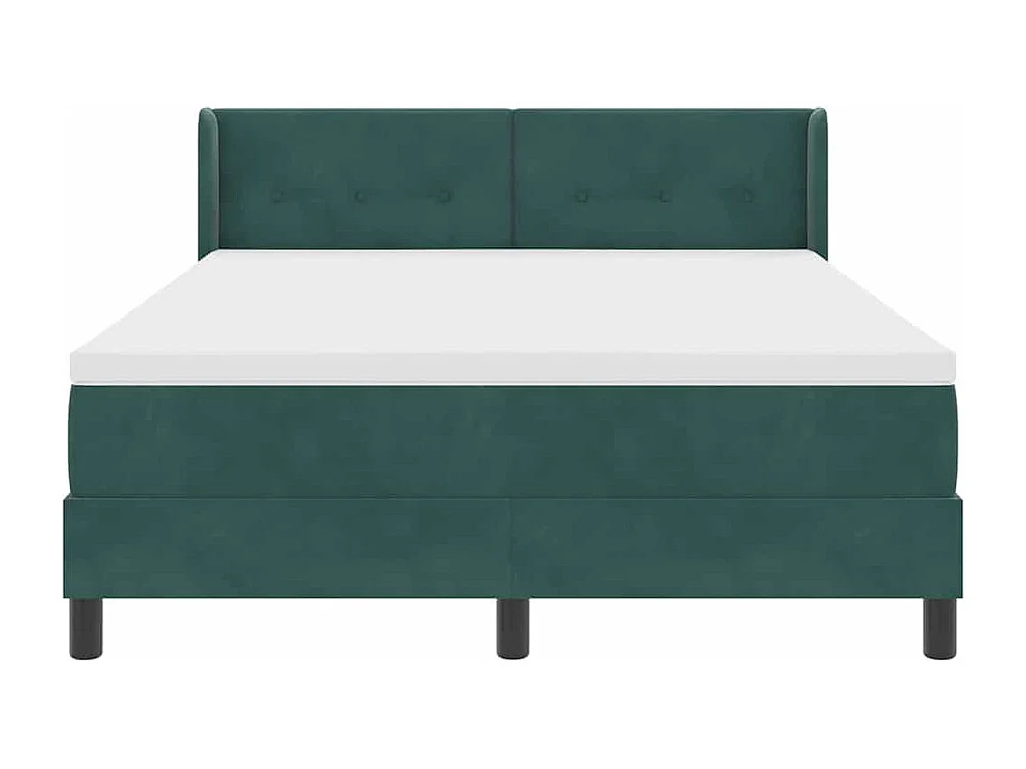 Boxspringbed met Matras Zwart 100x200 cm Fluweel Donkergroen