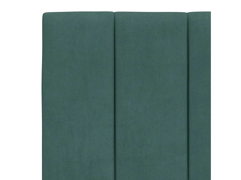 Cadre de lit avec matelas vert foncé 180x200 cm velours