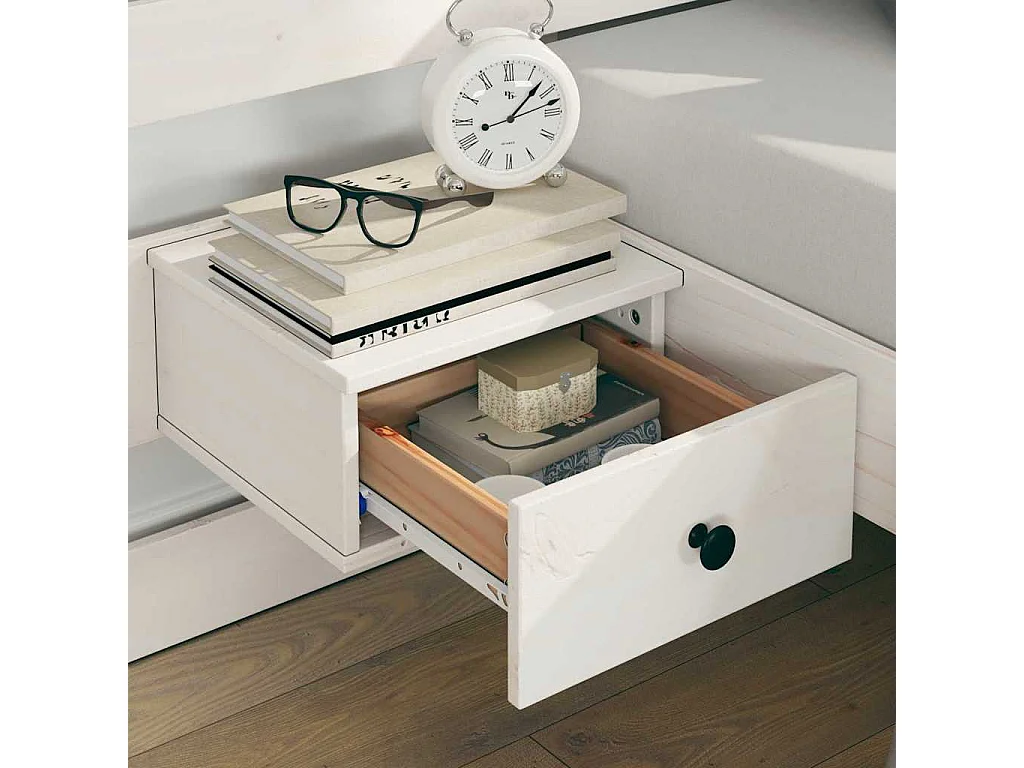 Estrutura da Cama com gaveta Branco 135 x 190 cm