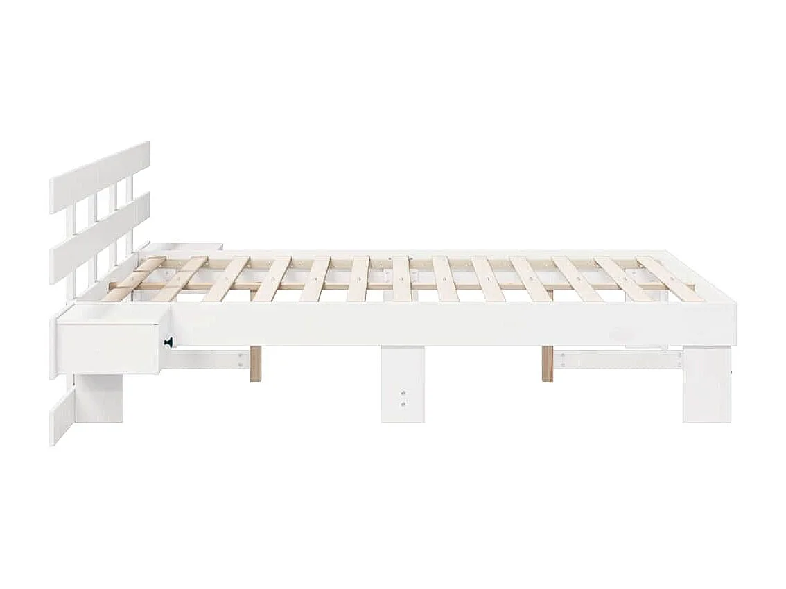 Estrutura da Cama com gaveta Branco 135 x 190 cm