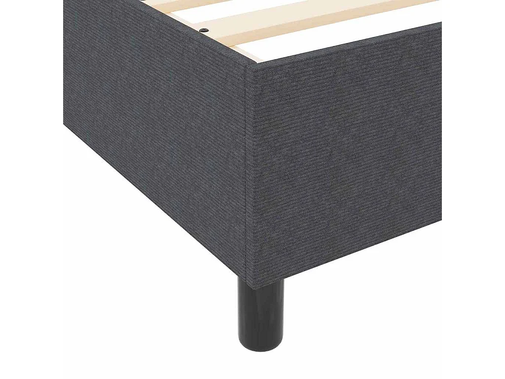 Boxspring bed Donkergrijs 90 x 200 cm Katoenen stof