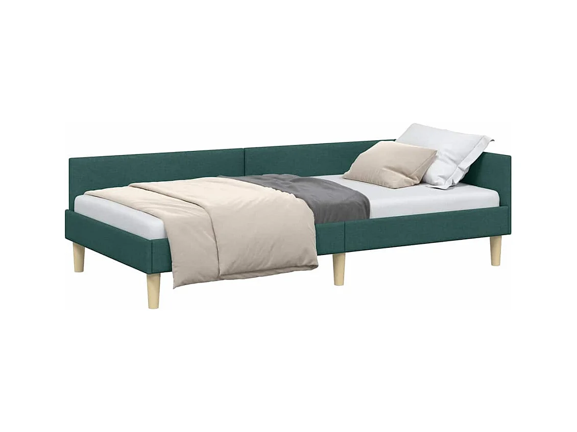 Cadre de lit d'angle Autre Vert foncé 90 x 190 cm