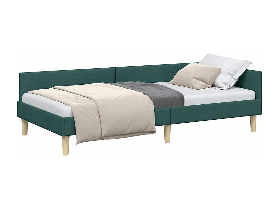 Cadre de lit d'angle Autre Vert foncé 90 x 190 cm