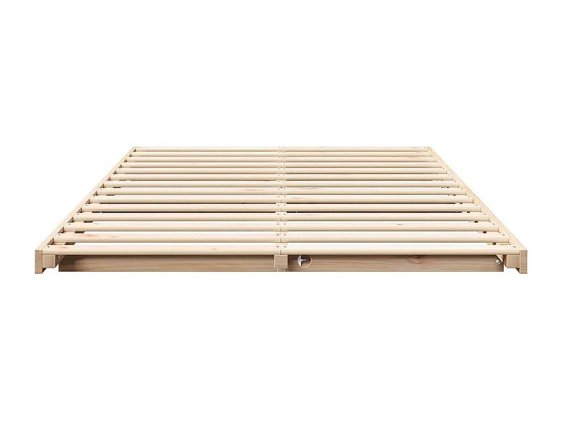 Estrutura de cama de chão Castanho 120 x 200 cm