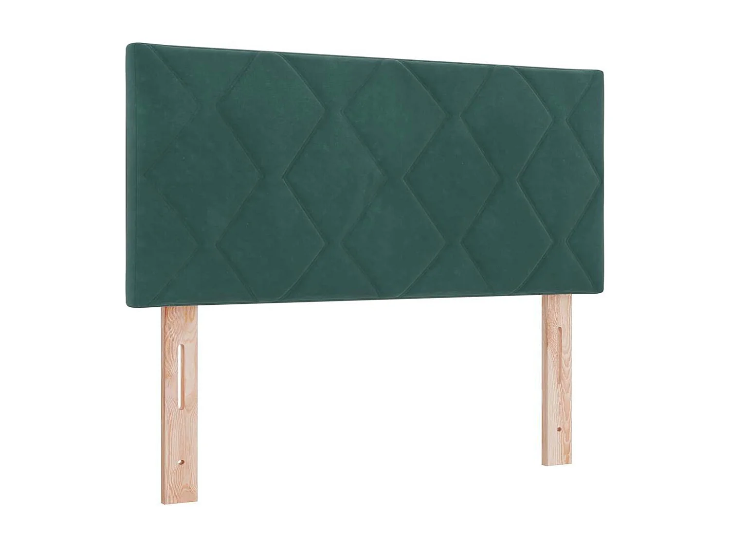 Cadre de lit avec matelas Vert foncé 100 x 200 cm tissu