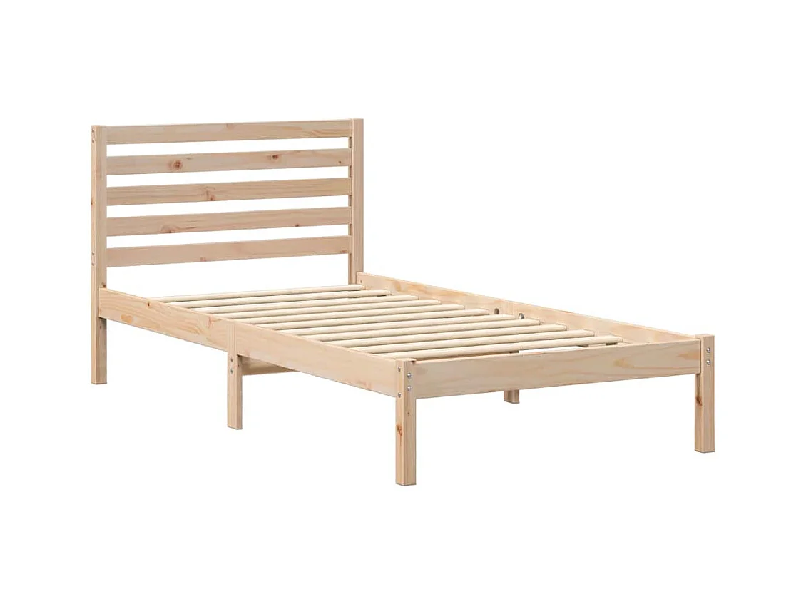 Estrutura da Cama Castanho 80 x 200 cm Madeira de pinho maciça