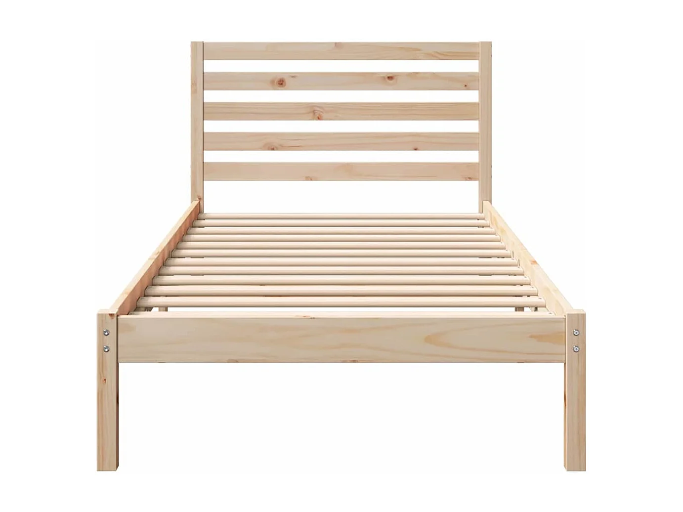 Bedframe met hoofdeinde Bruin 80 x 200 cm Massief grenenhout