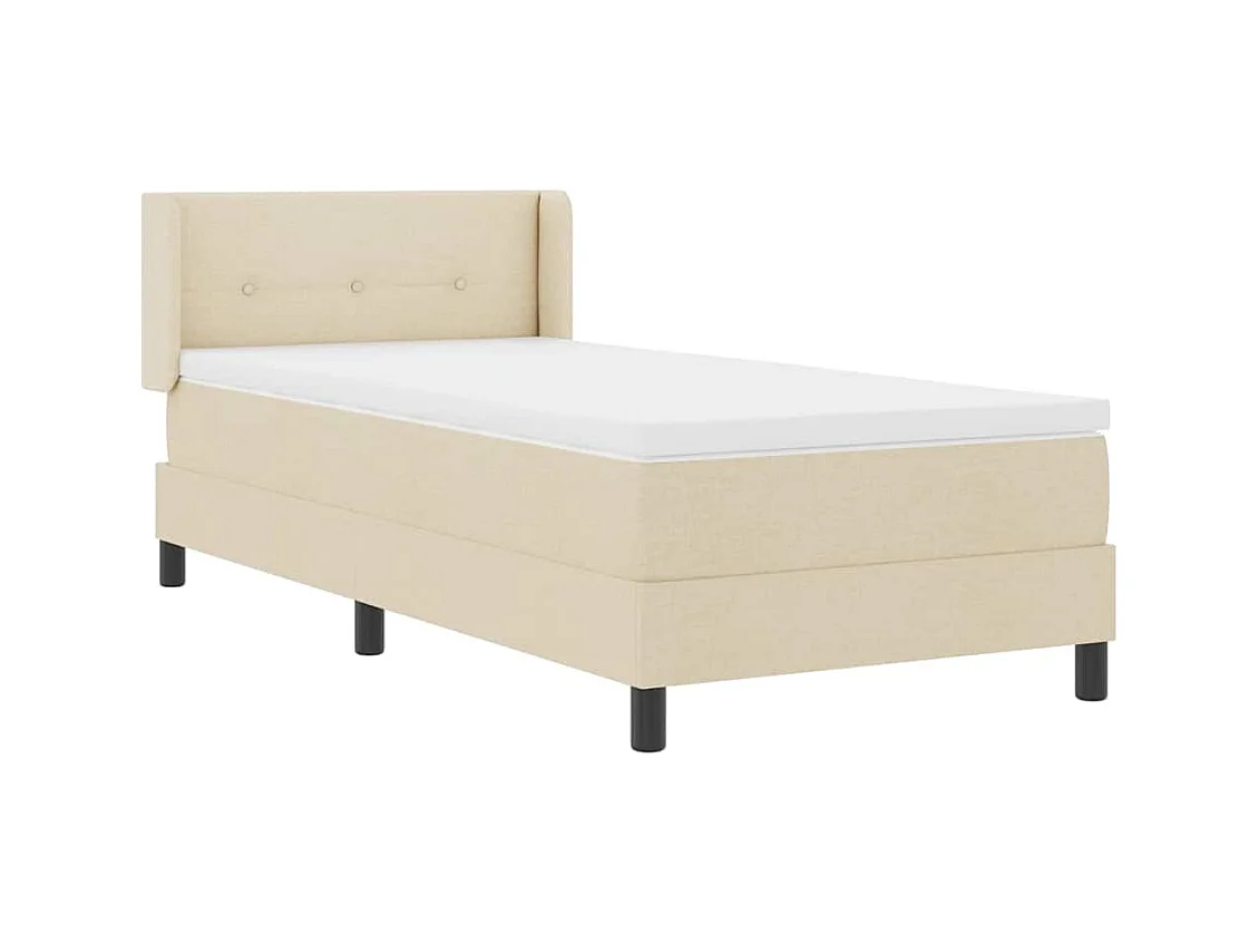 Cadre de lit avec matelas avec matelas Crème 100 x 200 cm