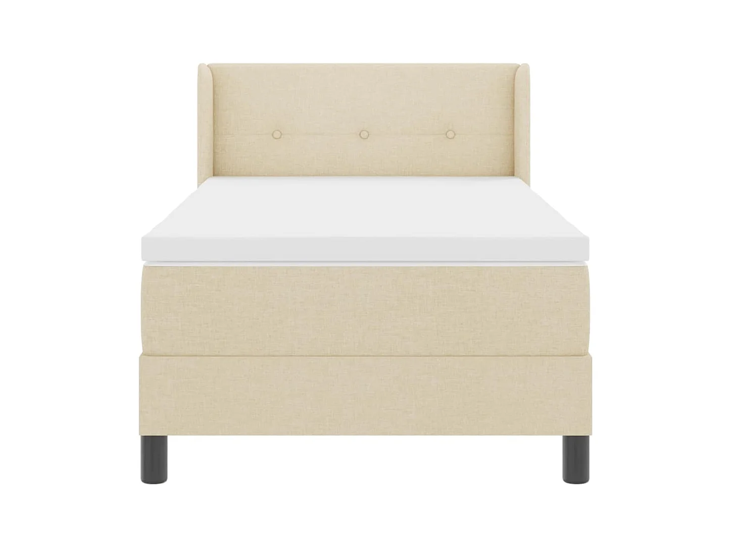 Cadre de lit avec matelas avec matelas Crème 100 x 200 cm