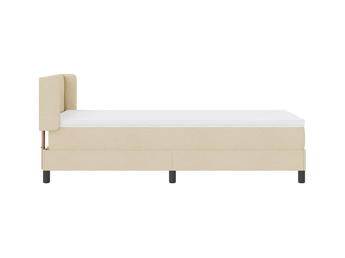 Cadre de lit avec matelas avec matelas Crème 100 x 200 cm