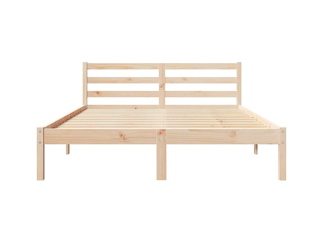 Cadre de lit Marron 210 x 140 cm Bois massif en pin