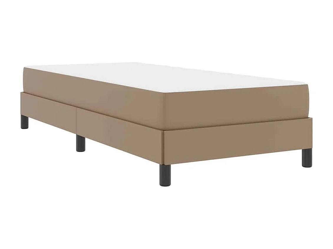 Cadre de lit avec matelas Cappuccino 80 x 200 cm Faux cuir