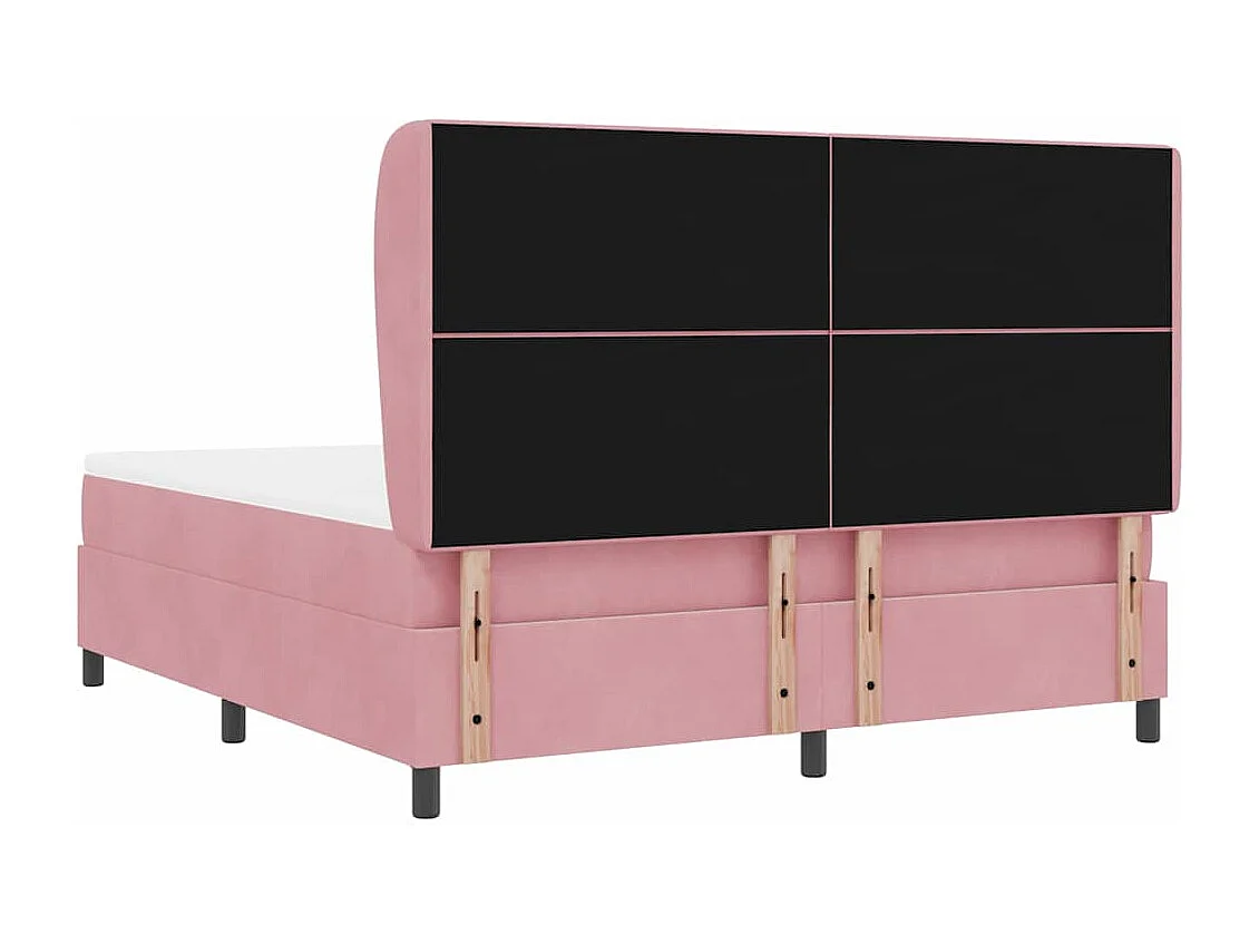 Cadre de lit avec matelas Rose 180 x 200 cm Velours