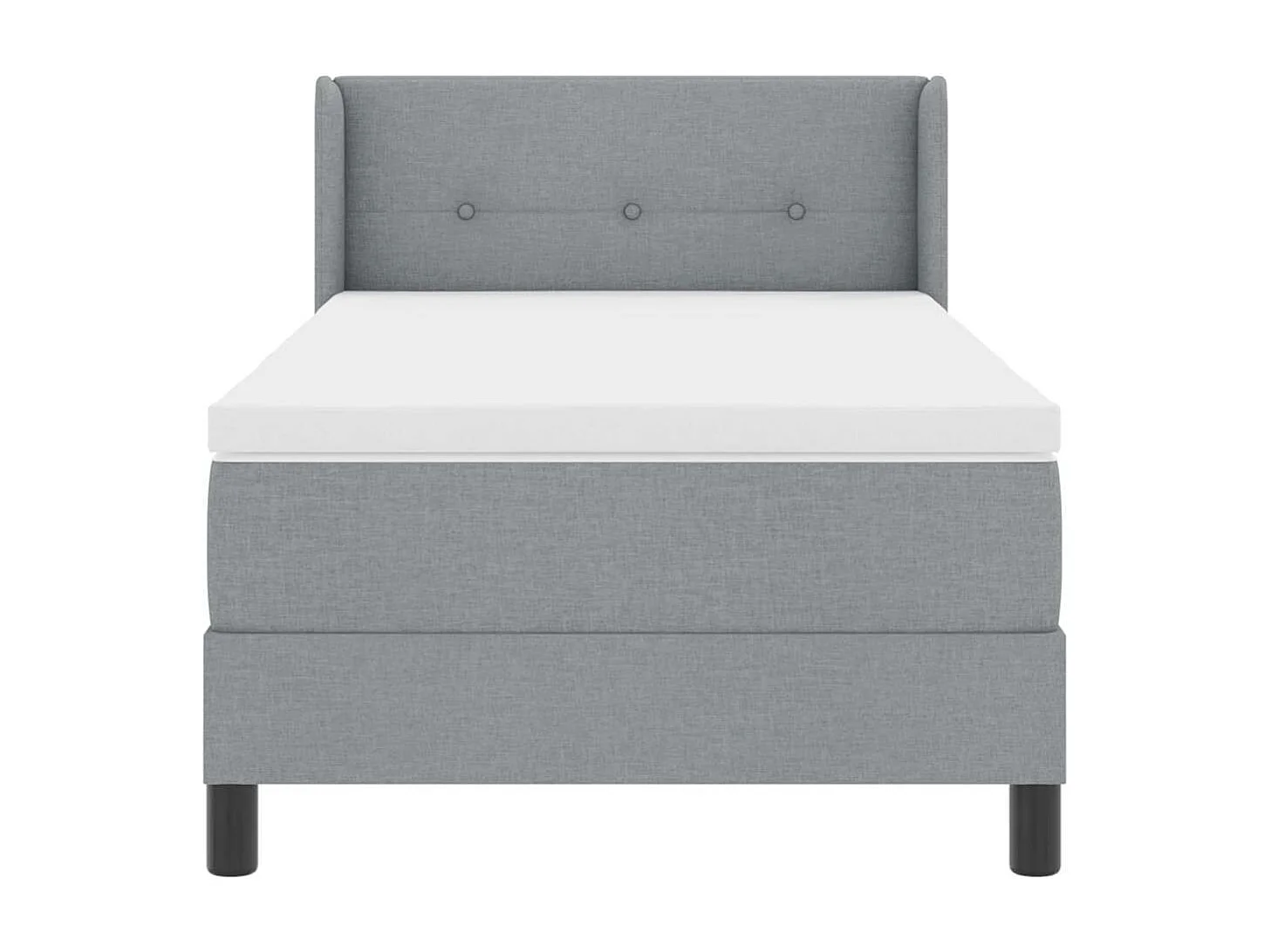 Cadre de lit avec matelas avec matelas Gris clair 100 x 200 cm