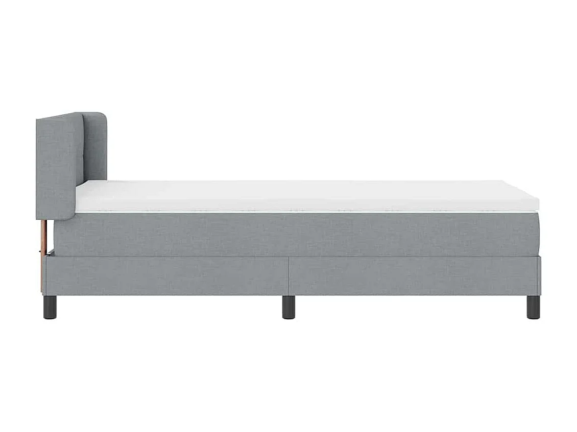 Cadre de lit avec matelas avec matelas Gris clair 100 x 200 cm