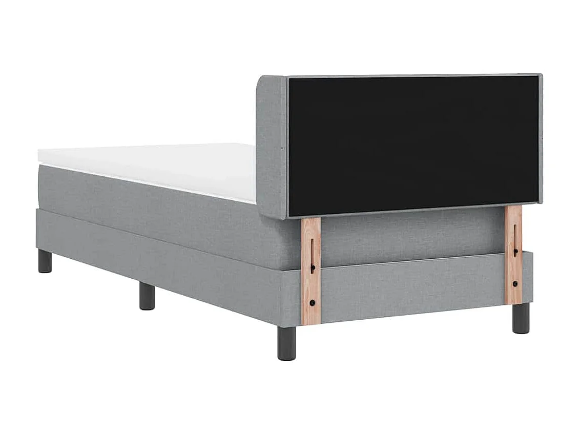 Cadre de lit avec matelas avec matelas Gris clair 100 x 200 cm