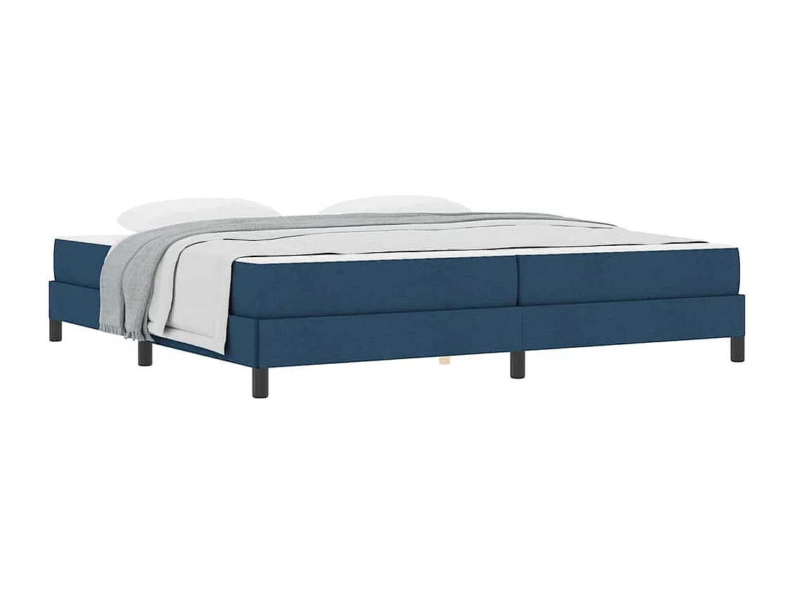 Cama tipo Box Spring con colchón Azul 200 x 200 cm tela