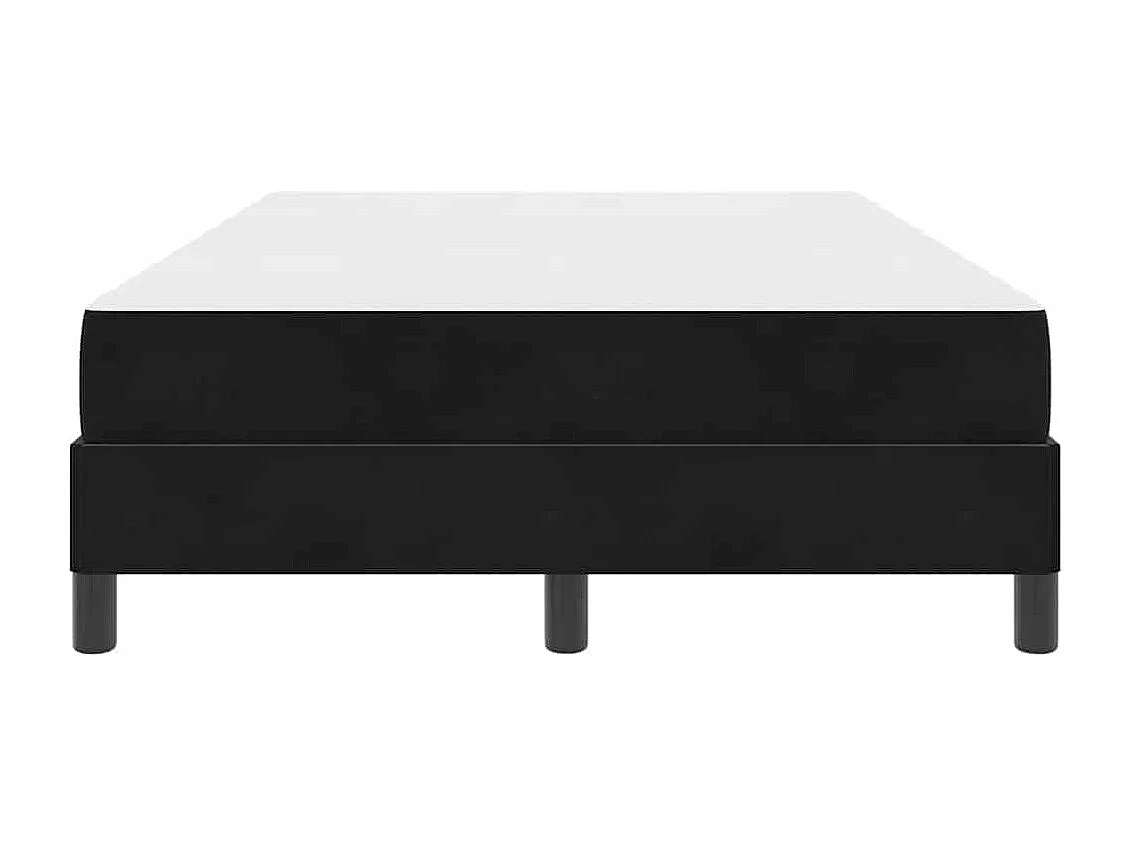 Cadre de lit avec matelas Noir 120 x 190 cm Velours