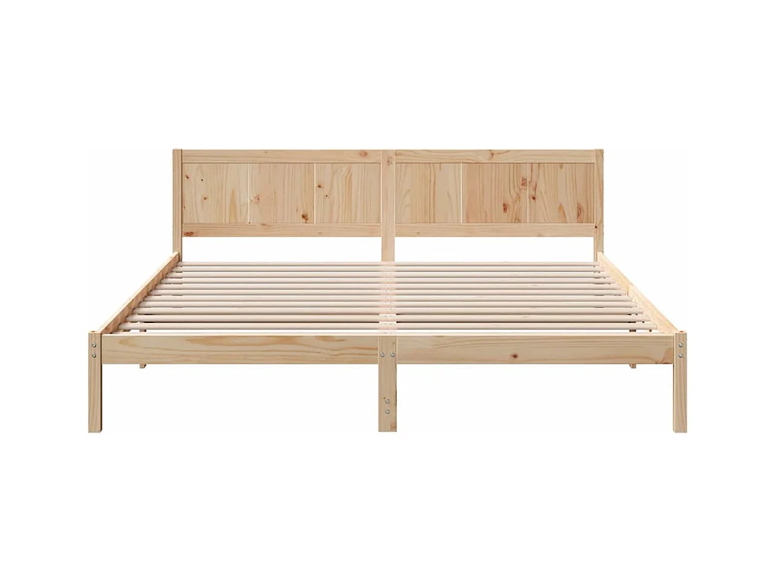 Estrutura da Cama Castanho 200 x 200 cm Madeira de pinho maciça