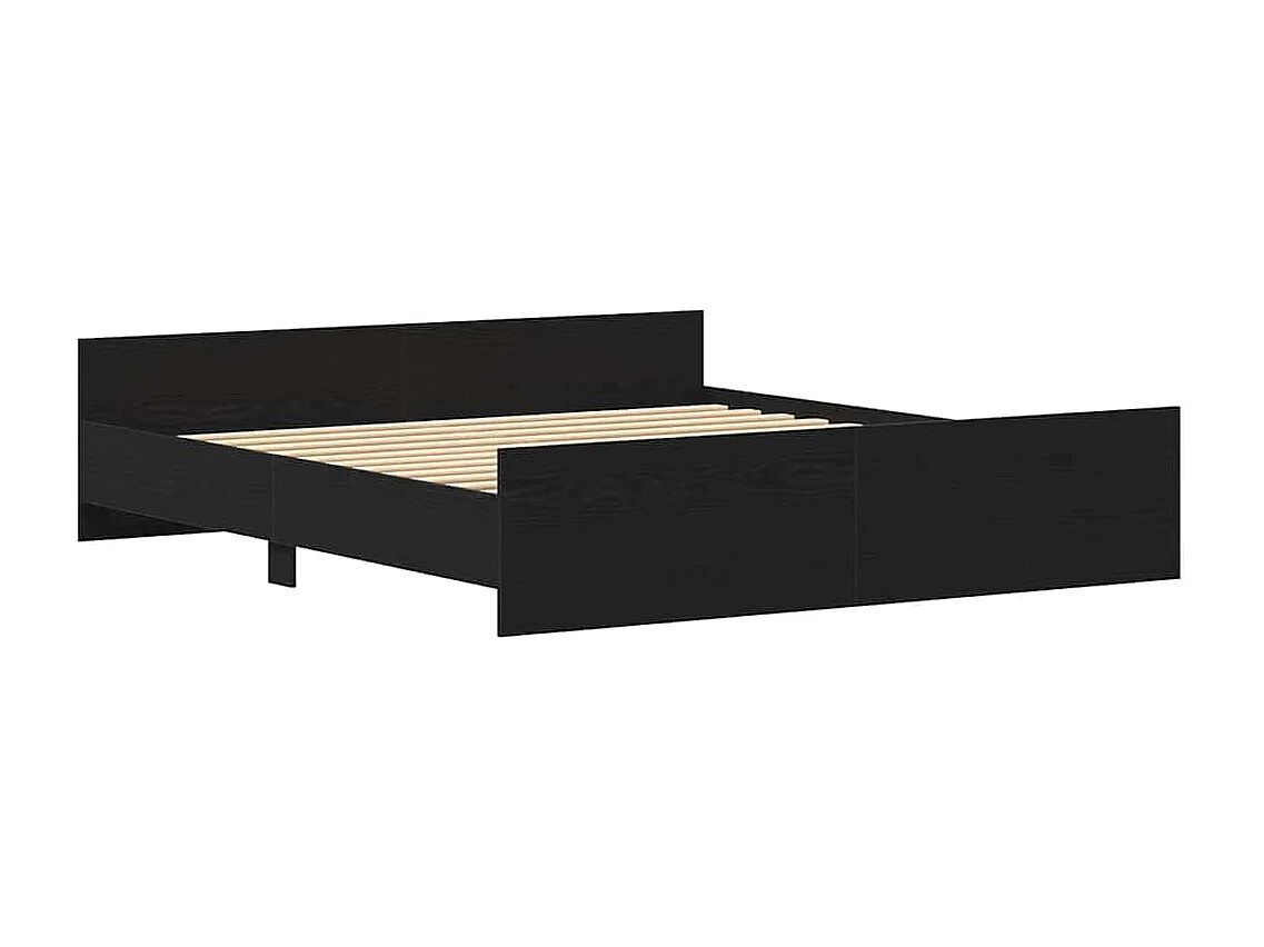 Cadre de lit sans matelas Chêne noir 180 x 200 cm Bois d'ingénierie