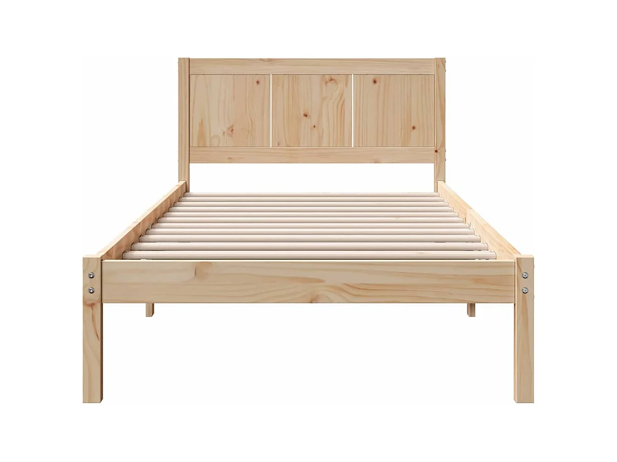 Cadre de lit Marron 90 x 190 cm Bois de pin massif