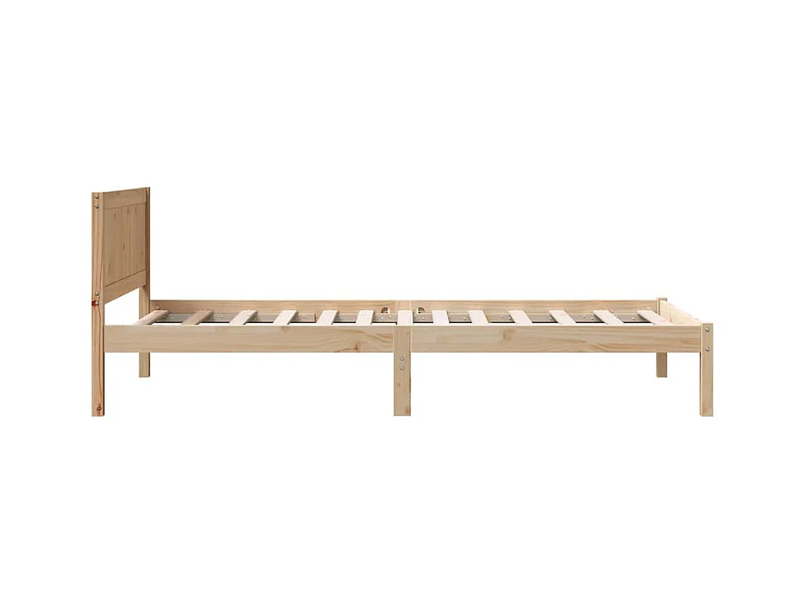 Cadre de lit Marron 90 x 190 cm Bois de pin massif