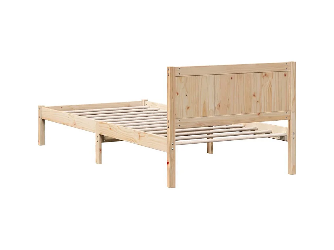 Cadre de lit Marron 90 x 190 cm Bois de pin massif