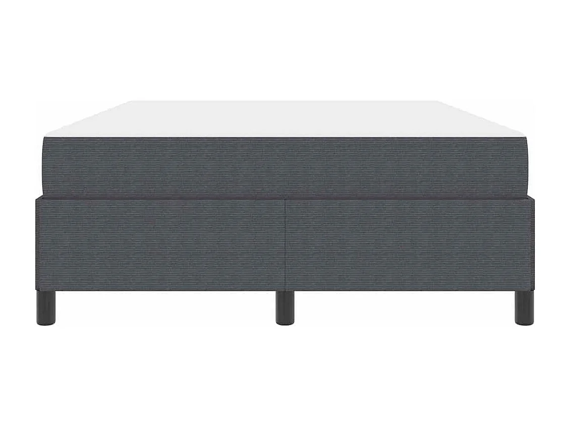 Cadre de lit Gris foncé 140 x 200 cm Tissu en velours côtelé