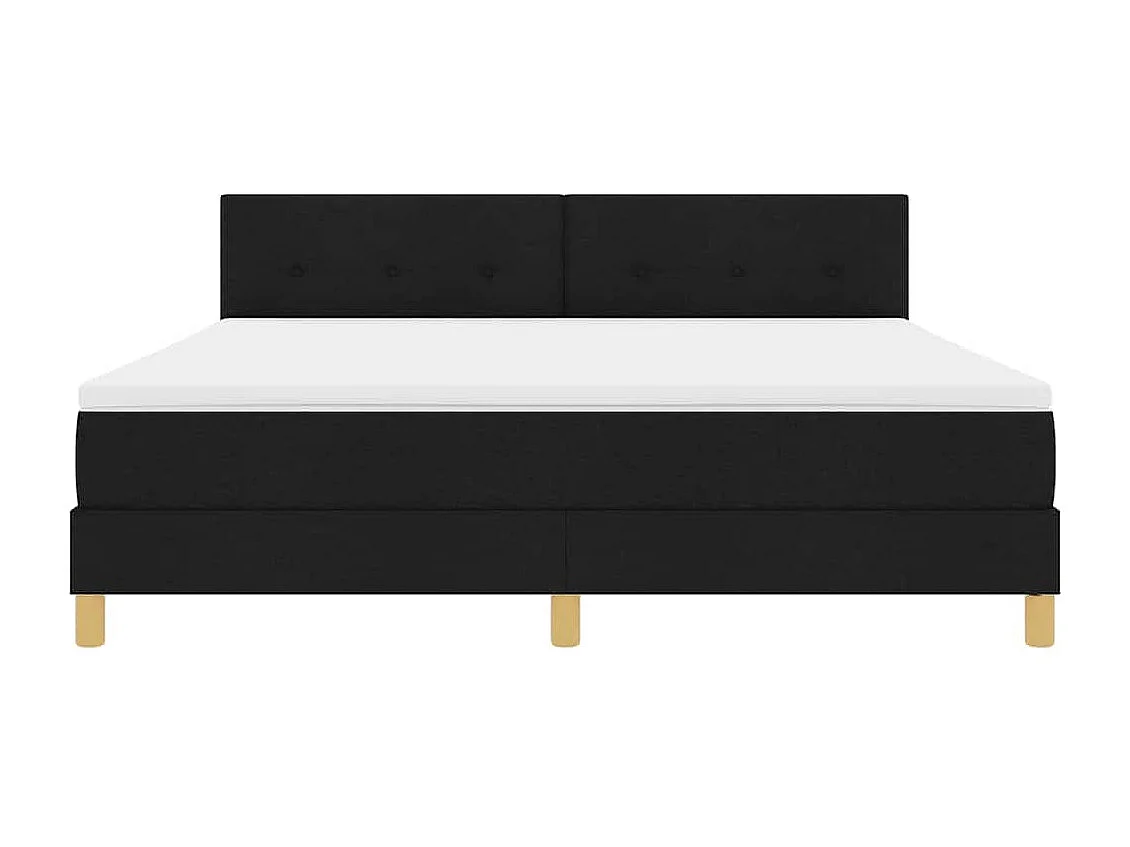 Boxspringbed met matras met matras Zwart 180 x 200 cm Stof