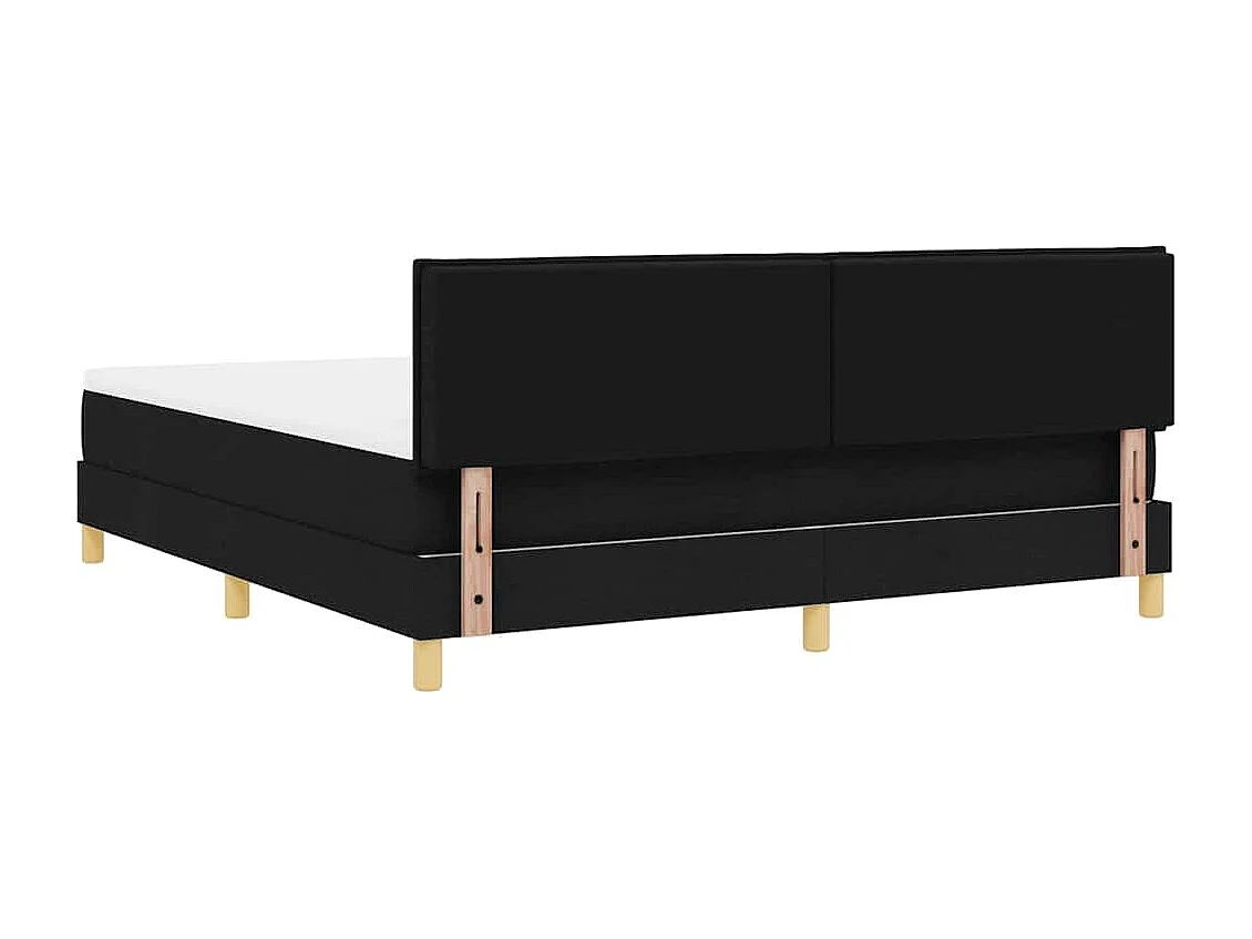 Boxspringbed met matras met matras Zwart 180 x 200 cm Stof