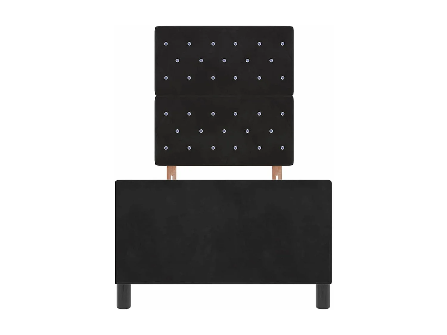 Cadre de lit avec tête de lit Noir 80 x 200 cm Velours