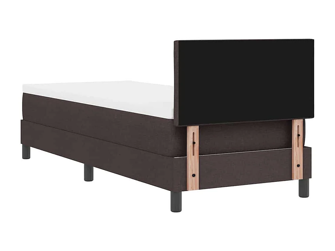 Cama Box com colchão Marrom Escuro 80 x 200 cm tecido