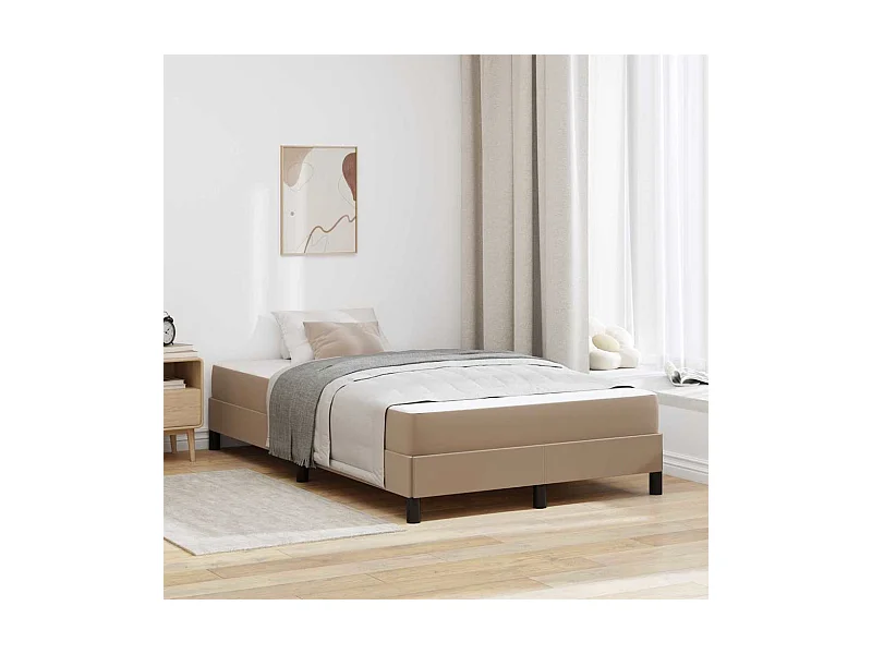 Cama con colchón Capuchino 120 x 200 cm Cuero sintético