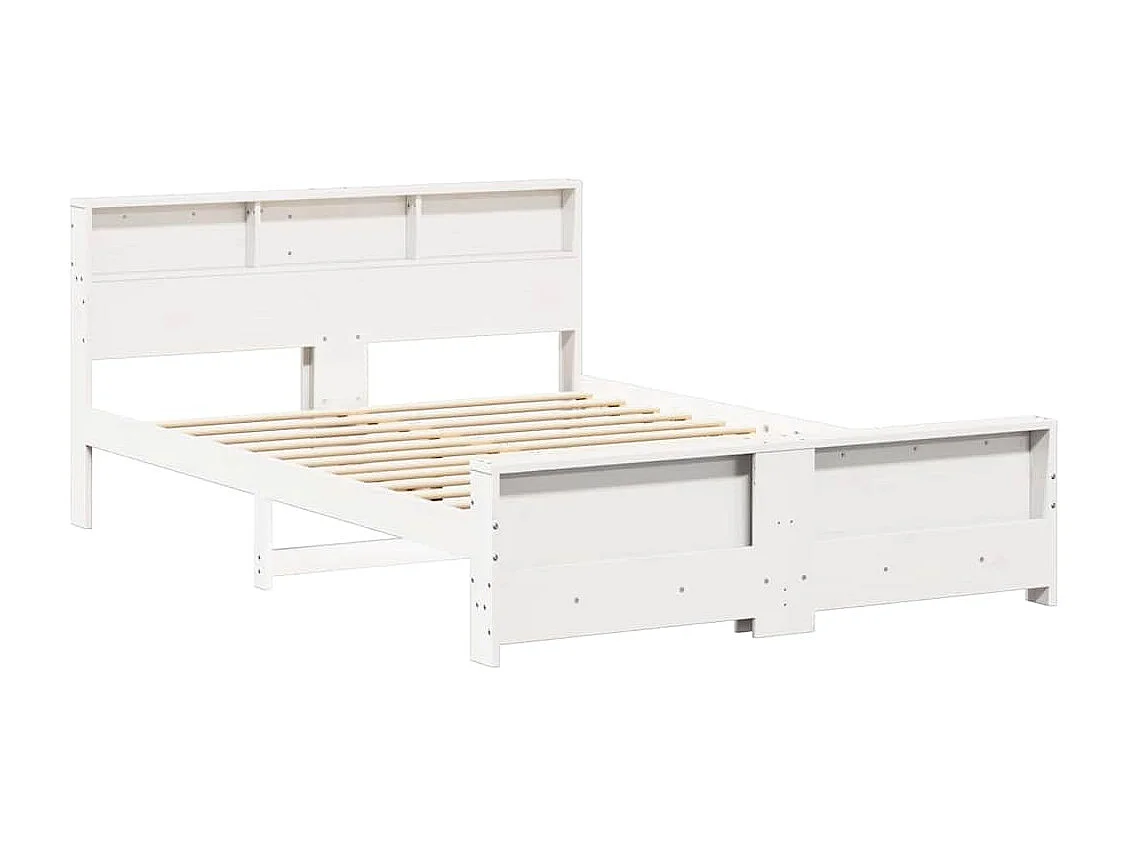 Estructura de cama Blanco 150 x 200 cm Madera maciza de pino
