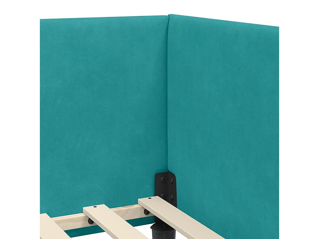 Cadre de lit d'angle Autre Turquoise 80 x 200 cm