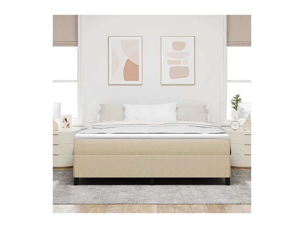 Bedframe Grijs Groen 180 x 200 cm Katoenen stof