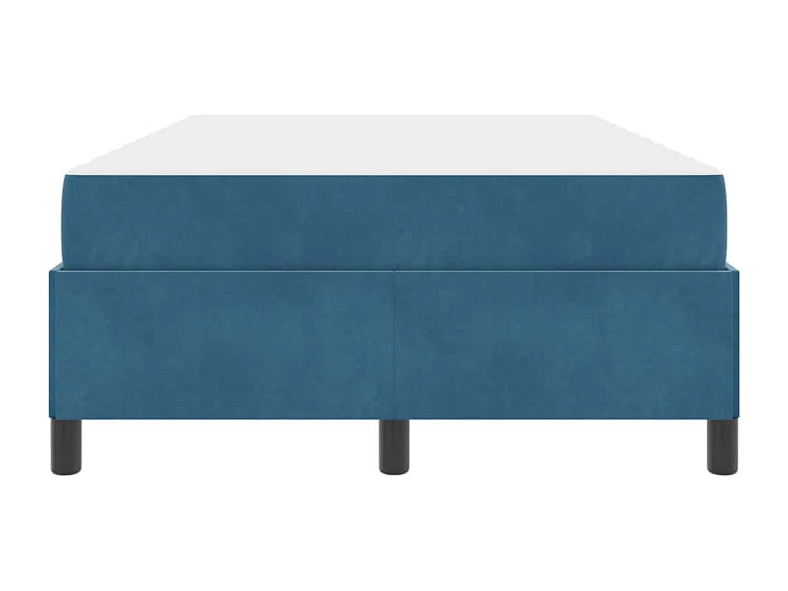 Cadre de lit Bleu foncé et blanc 120 x 200 cm Velours