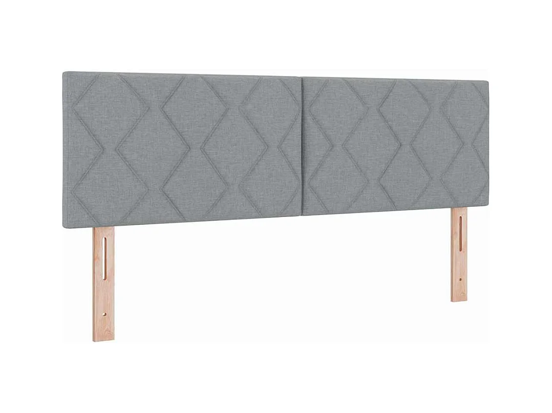 Cadre de lit avec matelas avec matelas Gris clair 140 x 190 cm