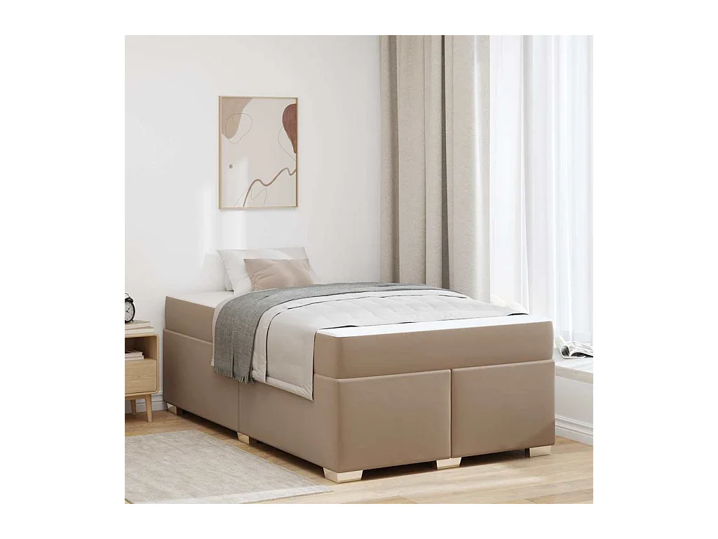 Cadre de lit Cappuccino 120 x 190 cm Faux cuir