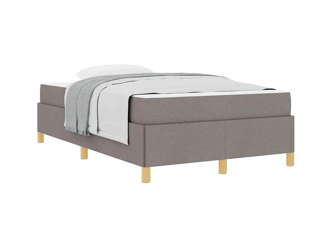Cama Box com colchão Taupe e Branco 120 x 200 cm tecido