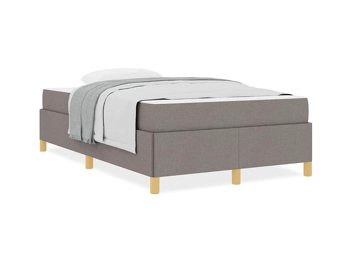 Cama Box com colchão Taupe e Branco 120 x 200 cm tecido