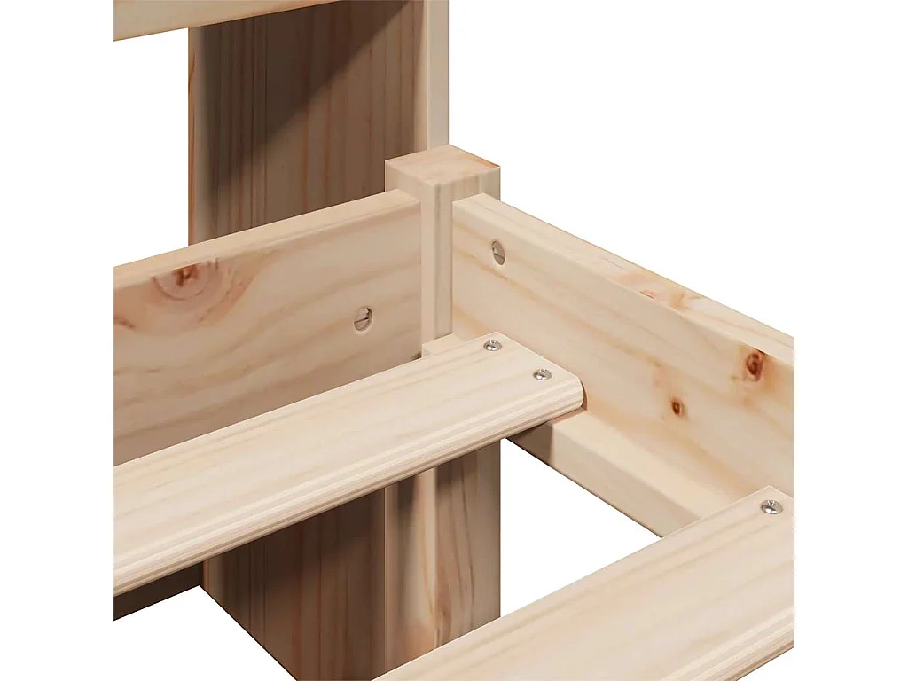 Lit bibliothèque sans matelas 90x190 cm bois de pin massif